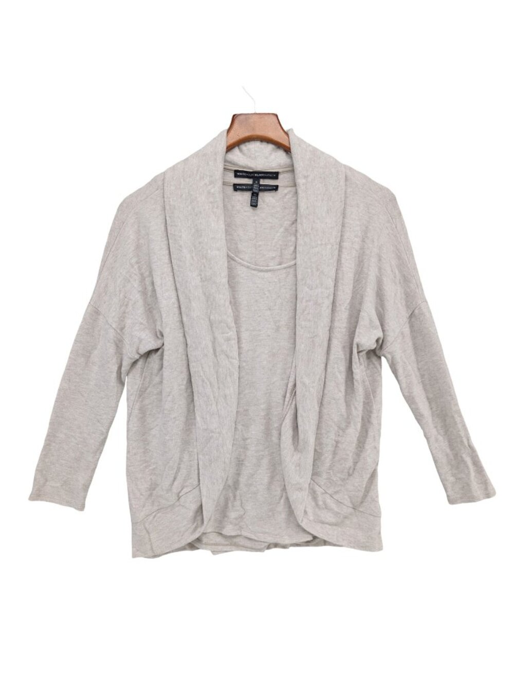 WHBM Open Cardigan Tank Top Set Womens Cream Knit 2 Piece Size XS